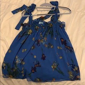 Babydoll blouse with tie straps